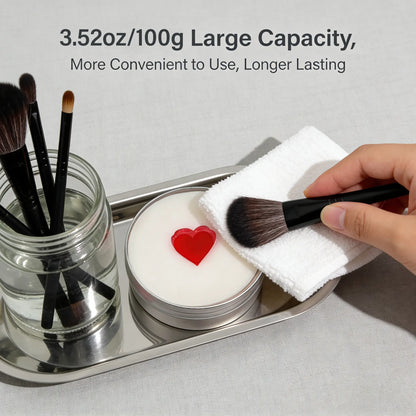 Makeup Brush Cleansing Soap with Silicone Cleaning Pad