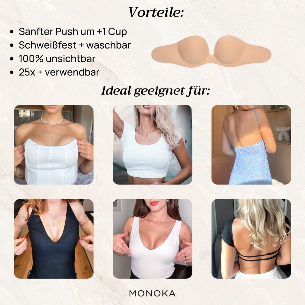 Trägerloser Klebe - BH™ - Monoka