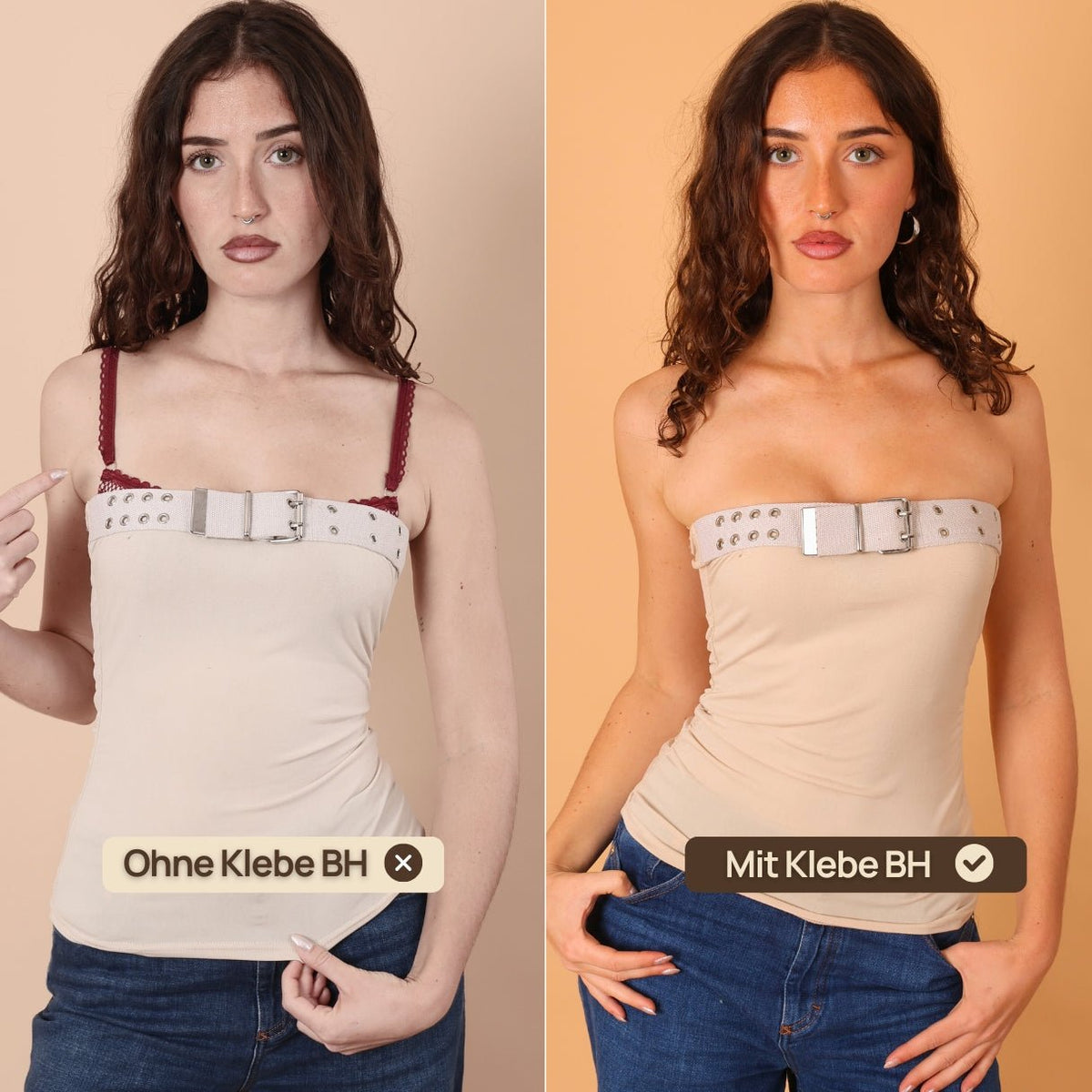 Trägerloser Pushup Klebe - BH™ - Ideal für rückenfreie & trägerlose Outfits - Monoka